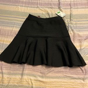 Women black mini skirt